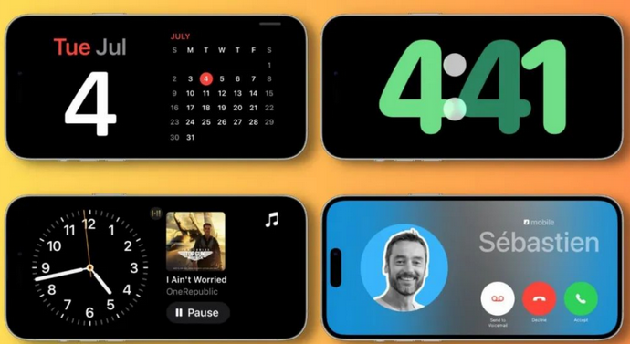 洛江苹果手机维修分享iOS17横屏充电待机显示有什么好处 
