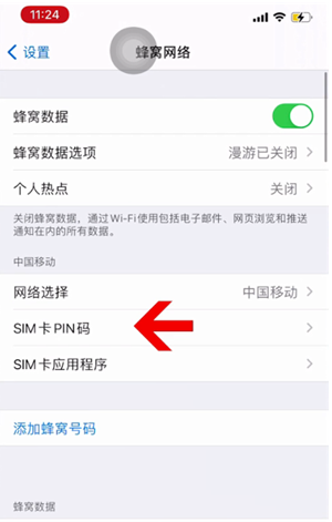 洛江苹果14维修网分享如何给iPhone14的SIM卡设置密码 