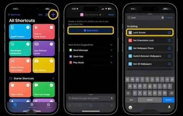 洛江苹果14锁屏维修店分享iPhone14升级iOS16.4后如何创建锁屏快捷方式 