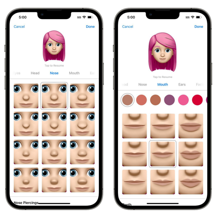洛江苹果手机维修分享​iOS 16中的拟我表情有了哪些变化和升级 